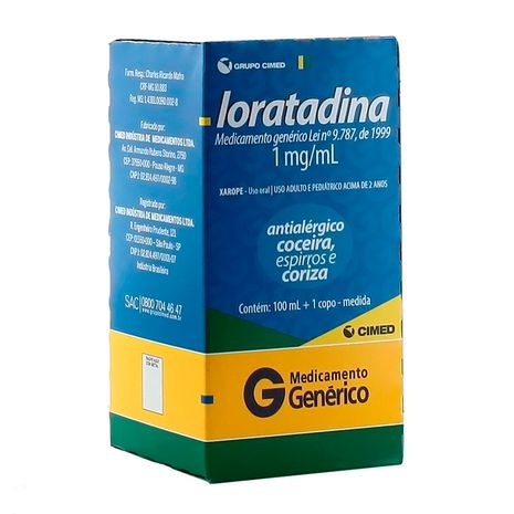 claritin loratadina 1mg/ml
