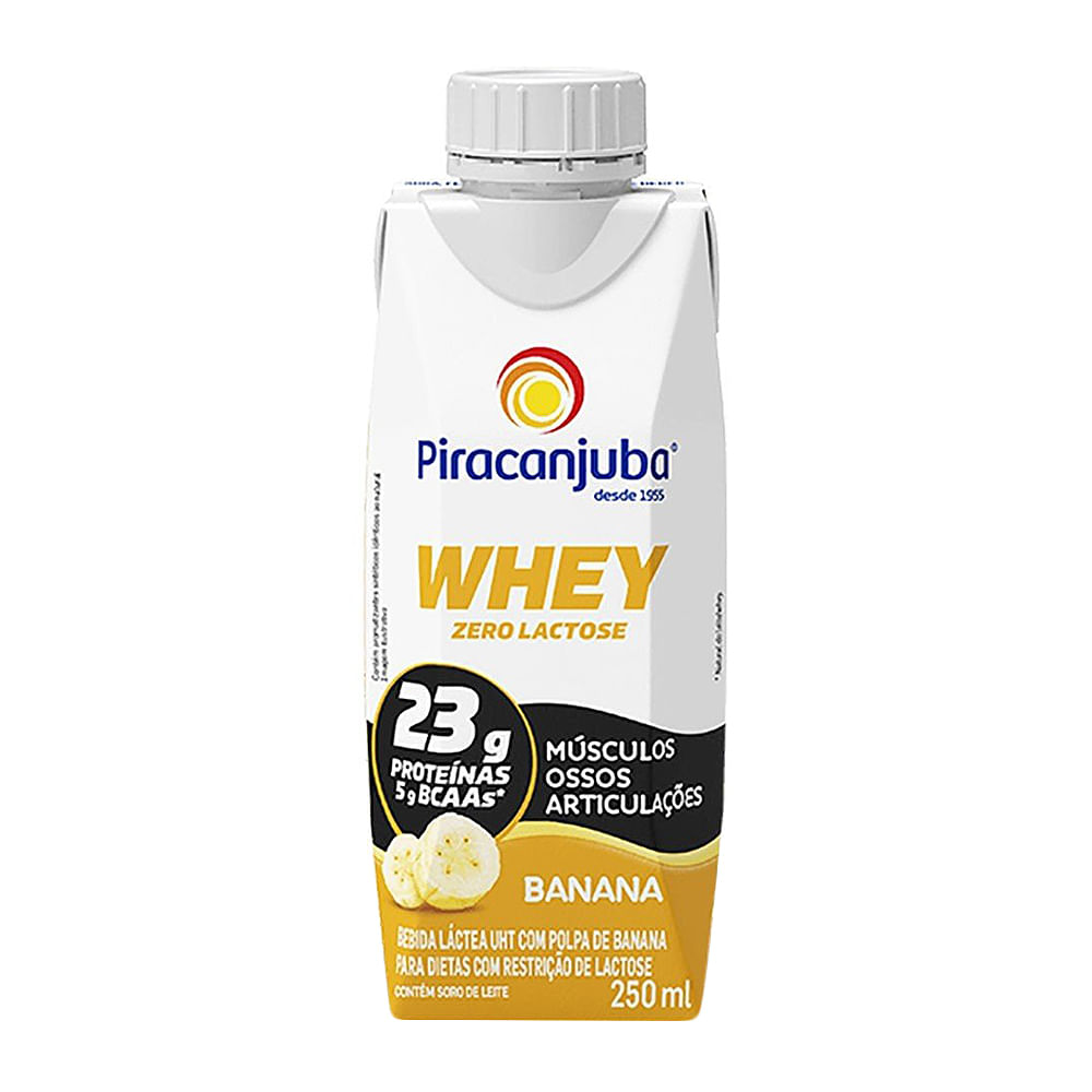 Bebida Láctea Piracanjuba Whey Zero Lactose Banana 250ml