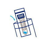 Imagem ilustrativa, embale o tubo coleta no plastico zip lock