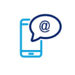 Imagem de celular com @