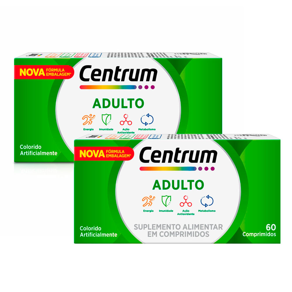 Kit 2 Centrum Adulto com 60 Comprimidos