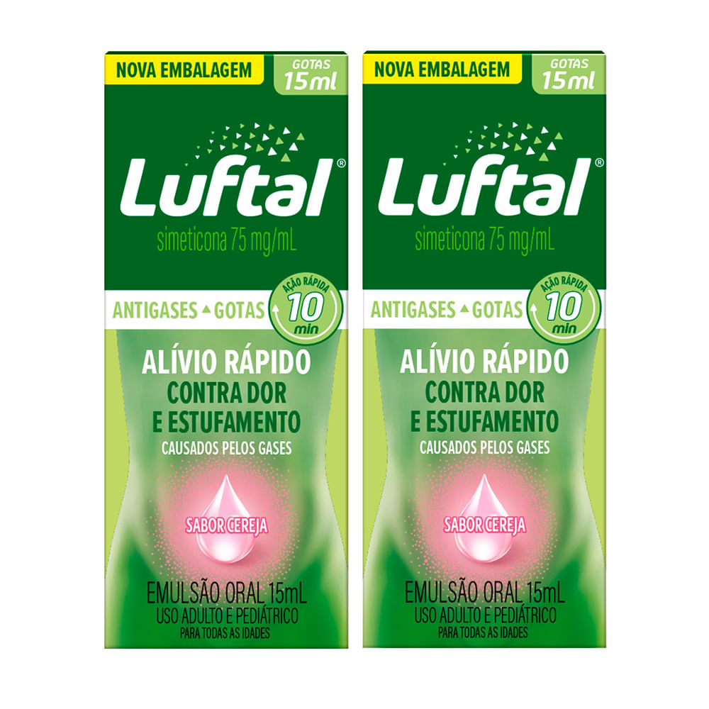 Kit 2 Luftal Gotas Simeticona 75mg/ml 15ml