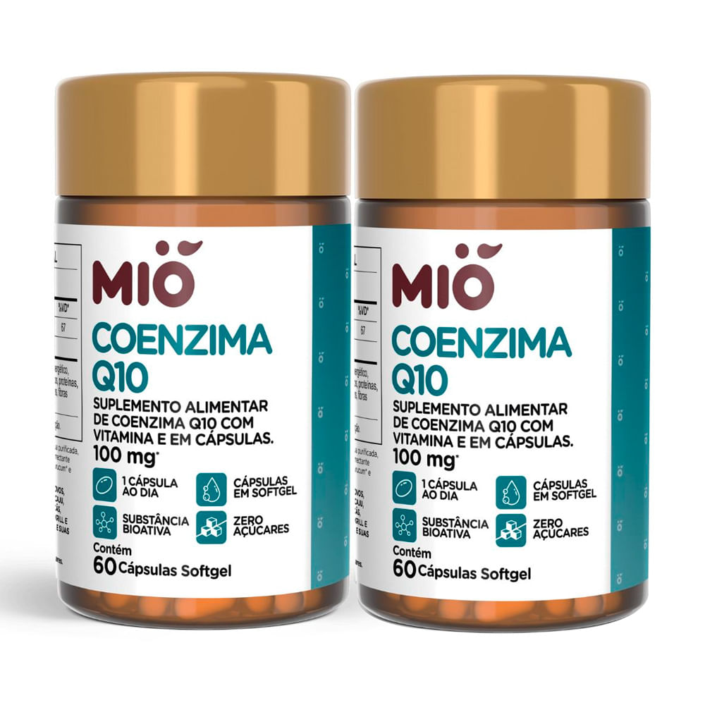 Kit 2 Coenzima Q10 Mió com 60 Cápsulas Softgel