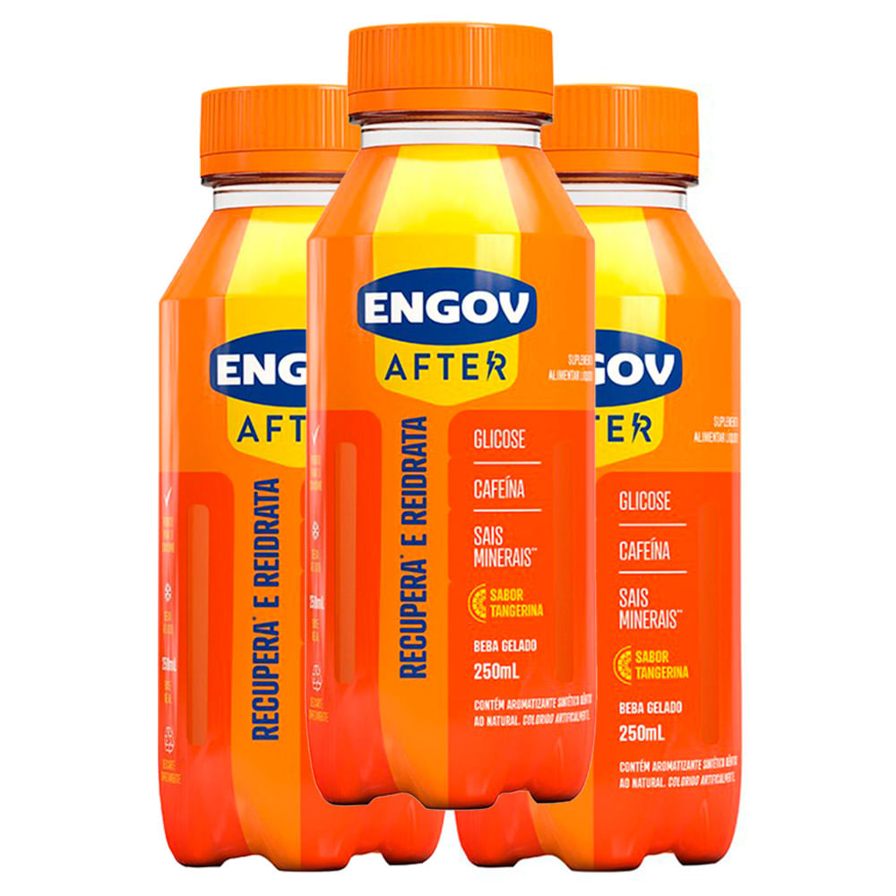 Kit 3 Bebida Engov After Tangerina 250ml