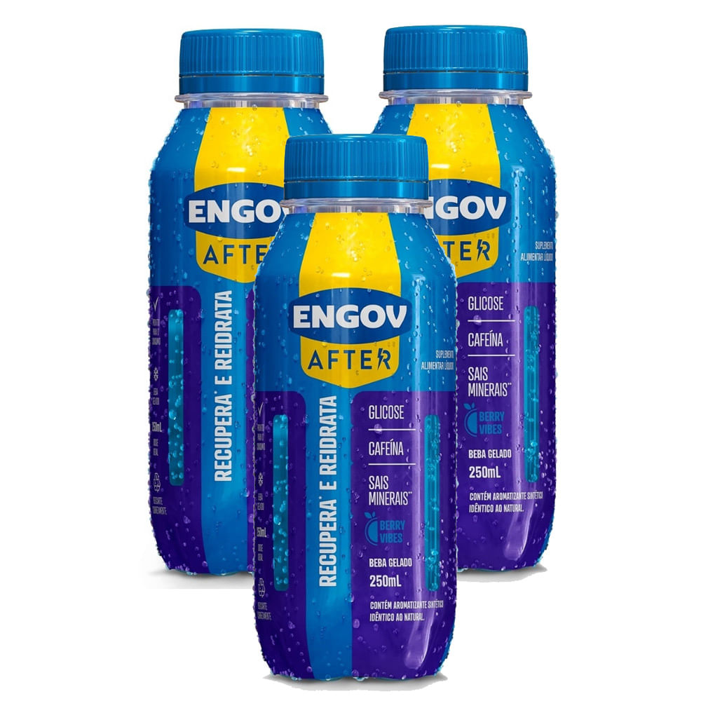 Kit 3 Bebida Engov After Berry Vibes 250ml