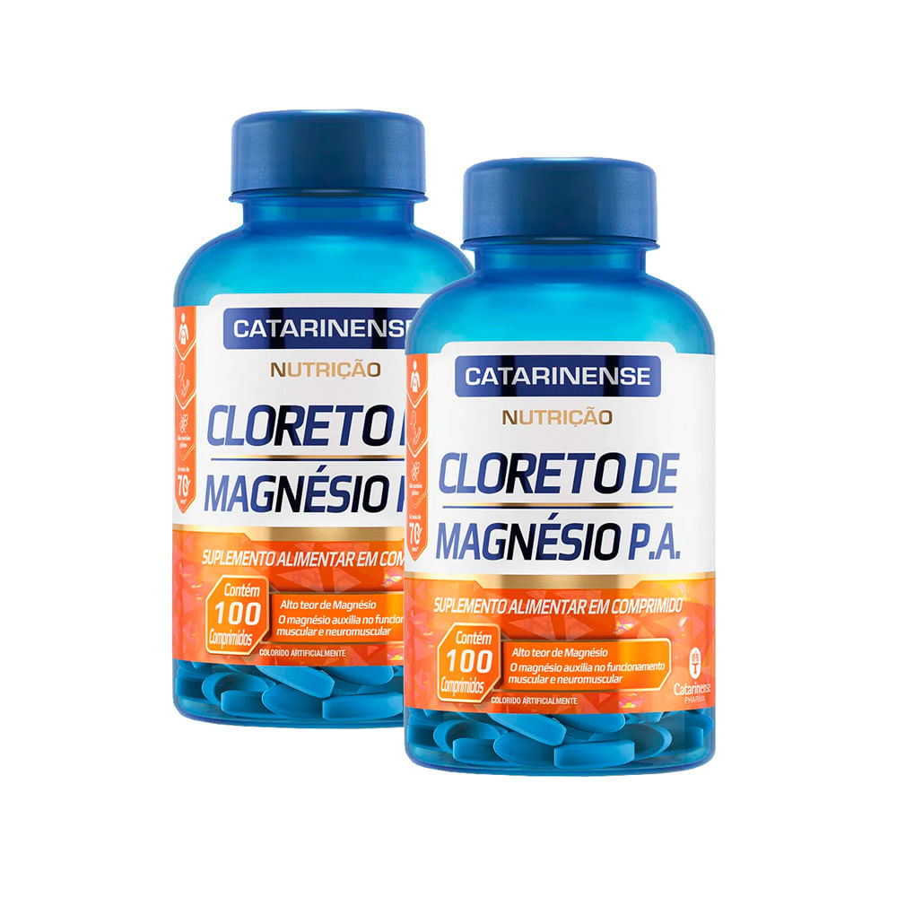 Kit 2 Cloreto de Magnésio P.A. Catarinense 100 Comprimidos