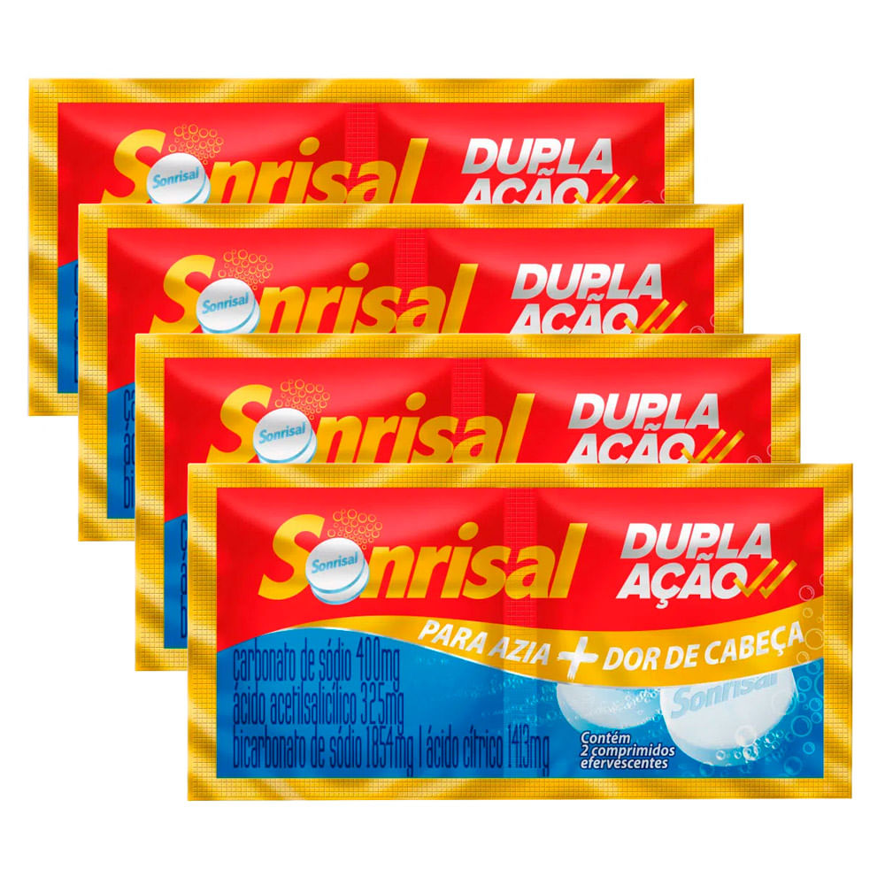 Kit 4 Sonrisal Tradicional 2 Comprimidos Efervescentes