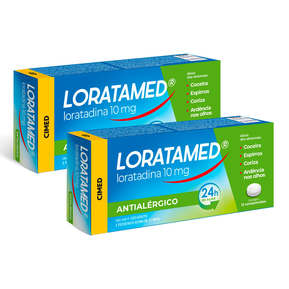 Kit 2 Loratamed 10mg Anti Alérgico com 12 Comprimidos