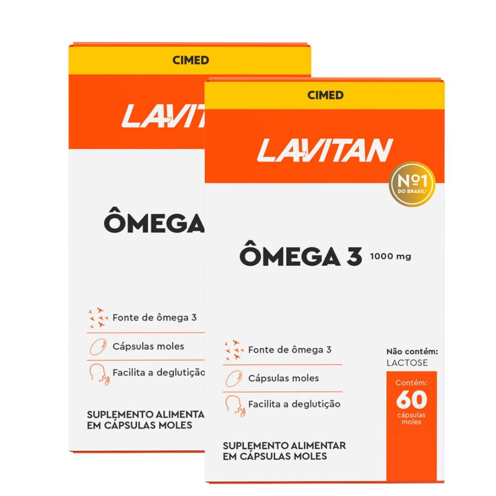 Kit 2 Lavitan Ômega 3 1000mg com 60 Cápsulas
