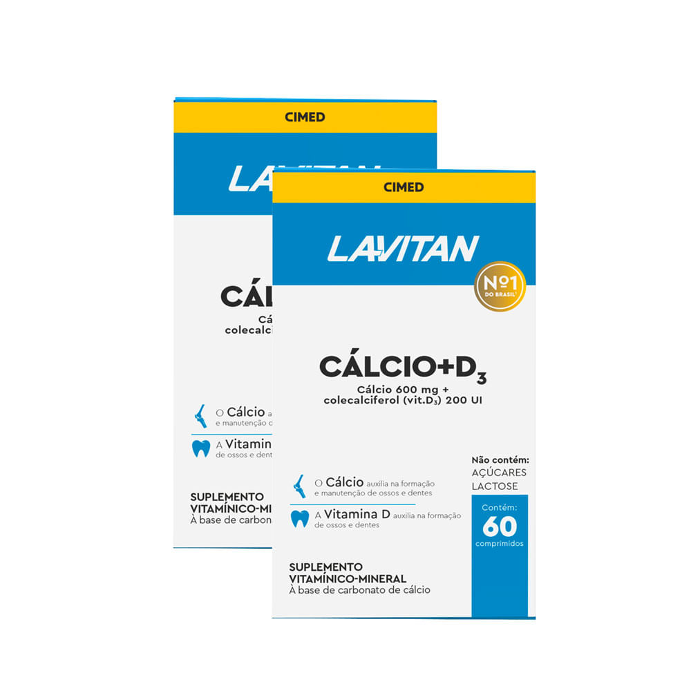 Kit 2 Lavitan Cálcio+ D com 60 Comprimidos