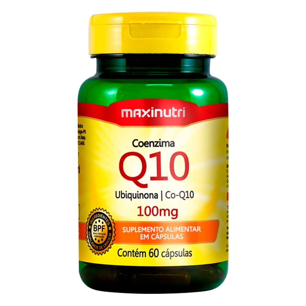 Coenzima Q10 100mg Maxinutri com 60 Cápsulas