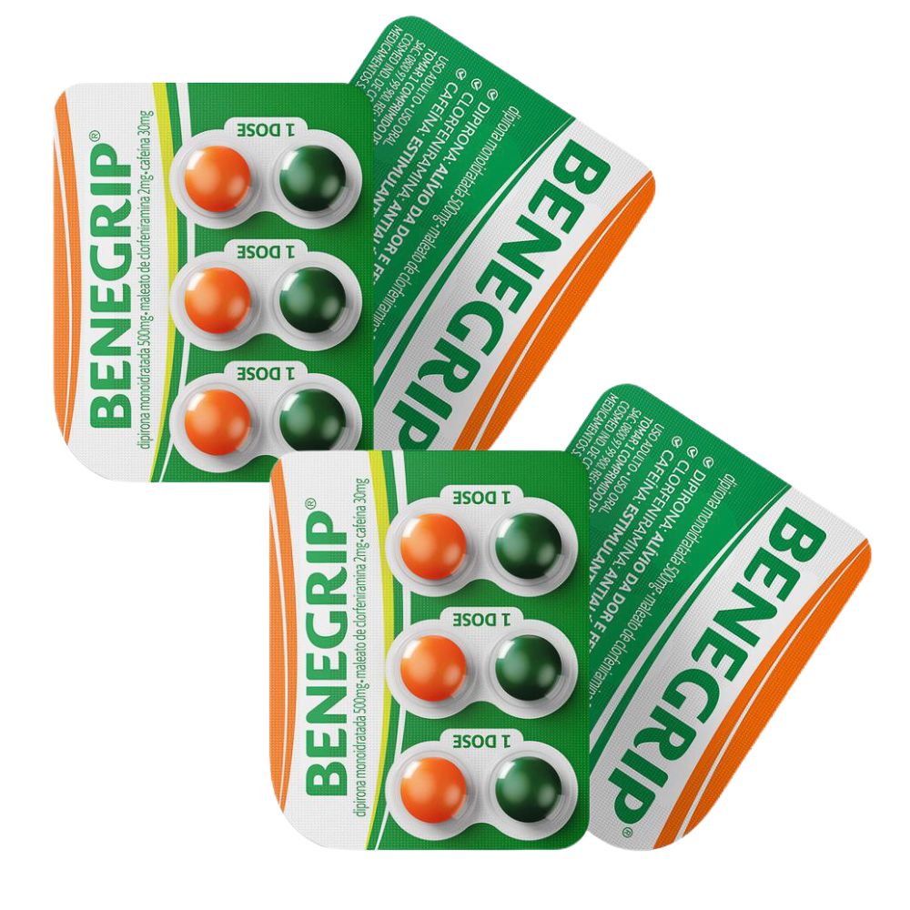 Kit 3 Antigripal Benegrip Blister com  6 Comprimidos