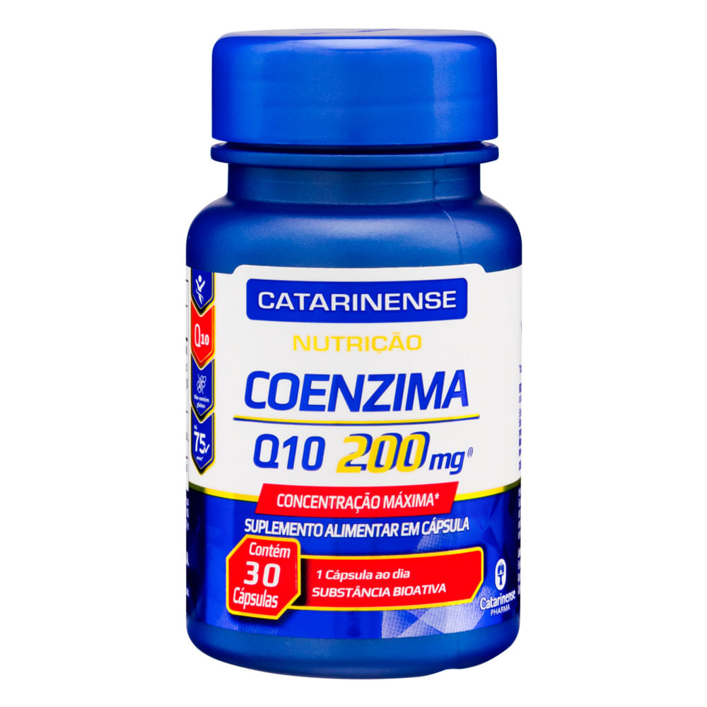 Coenzima Q10 200mg Catarinense Nutrição com 30 Cápsulas