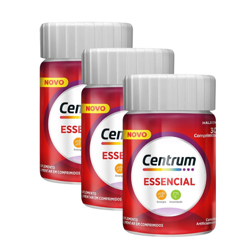 Kit 3 Centrum Essencial com 30 Comprimidos