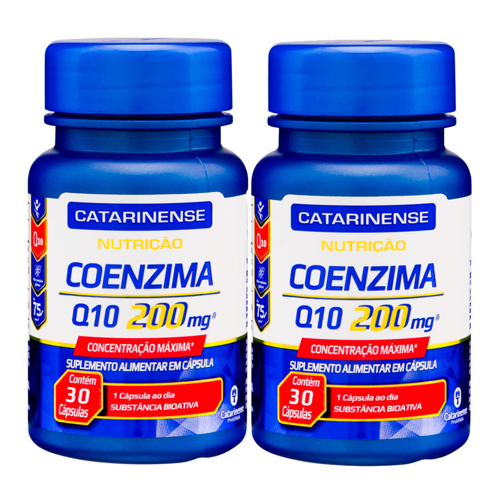 Kit 2 Coenzima Q10 200mg Catarinense Nutrição com 30 Cápsulas