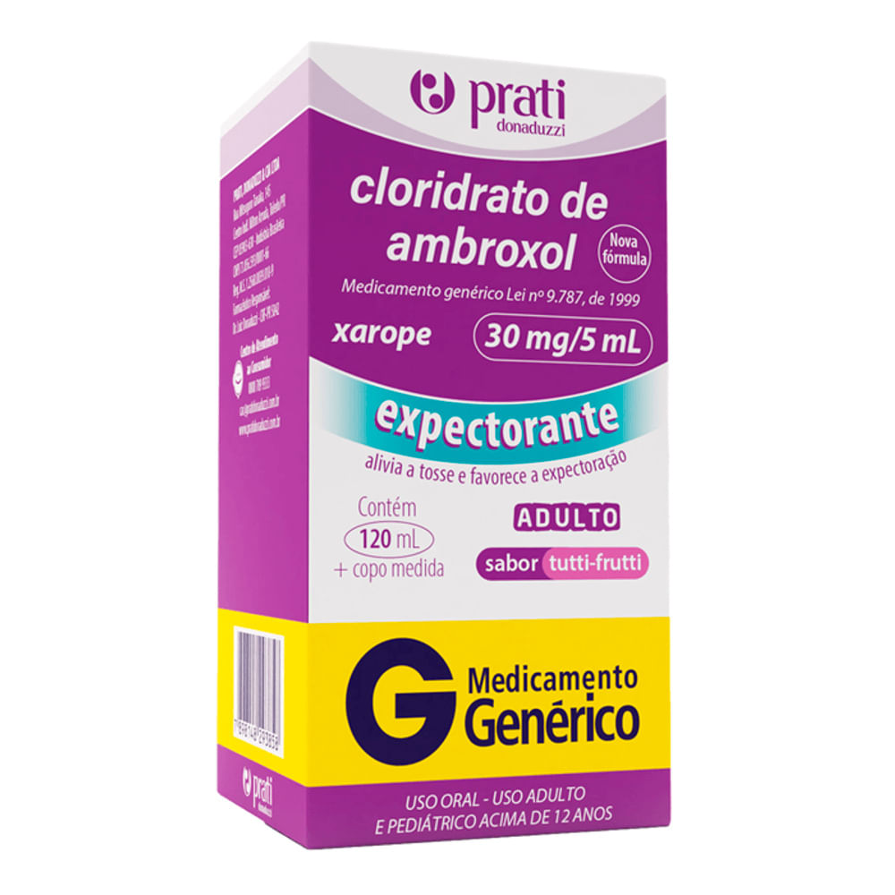 Ambroxol 6mg/ml Prati Genérico Xarope Adulto com 120ml