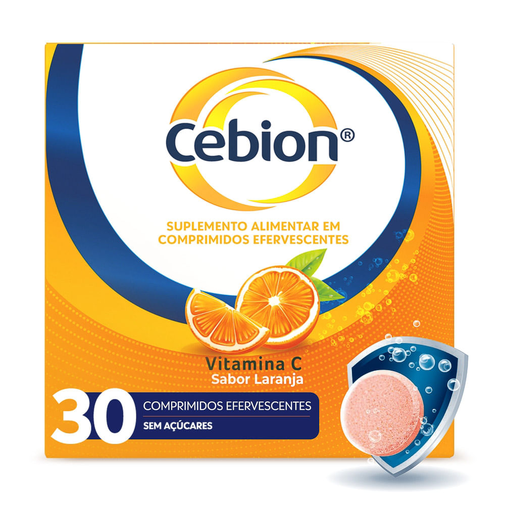 Cebion 1g Vitamina C com 30 Comprimidos Efervescentes