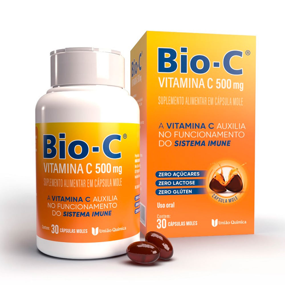 Bio C Vitamina C 500mg com 30 Cápsulas Moles