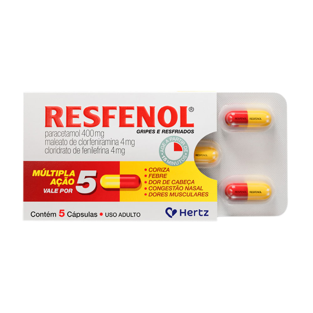 Resfenol com 5 Cápsulas