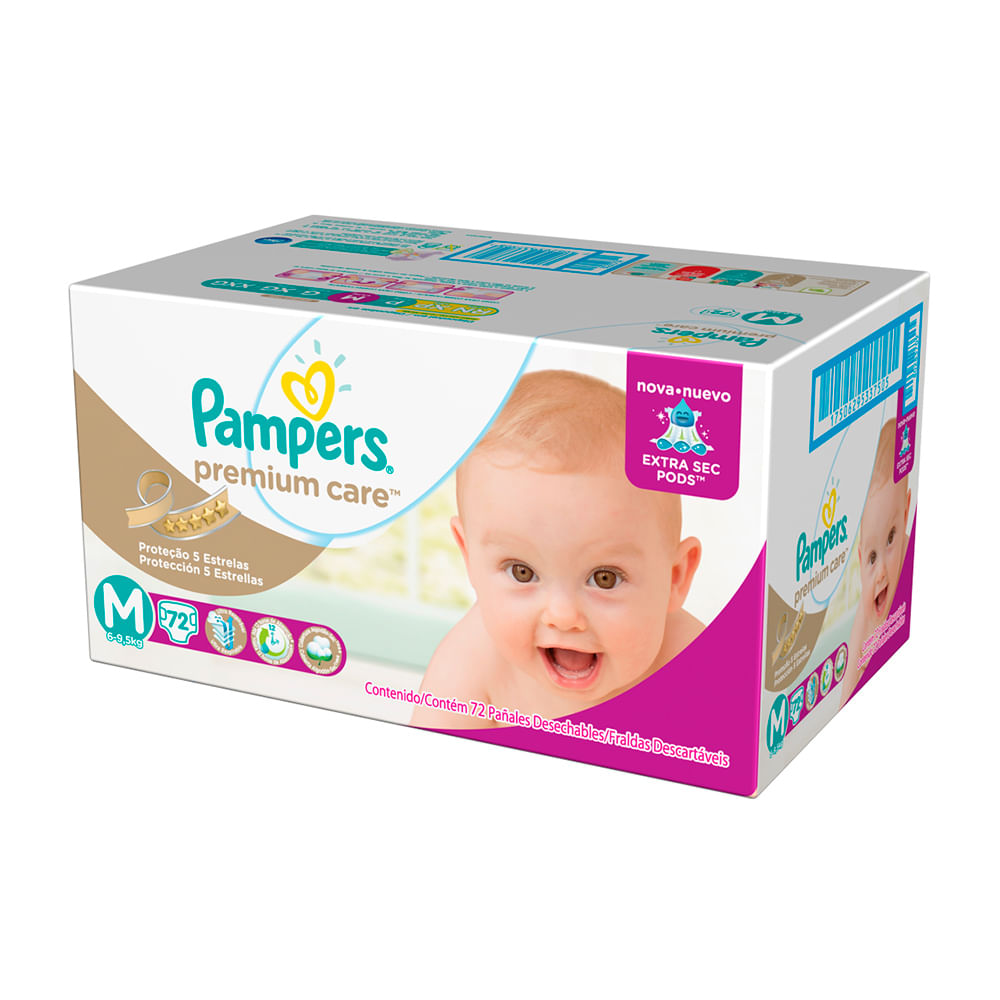 Fraldas Pampers Premium Care Pacote Hiper Fraldas Descartáveis