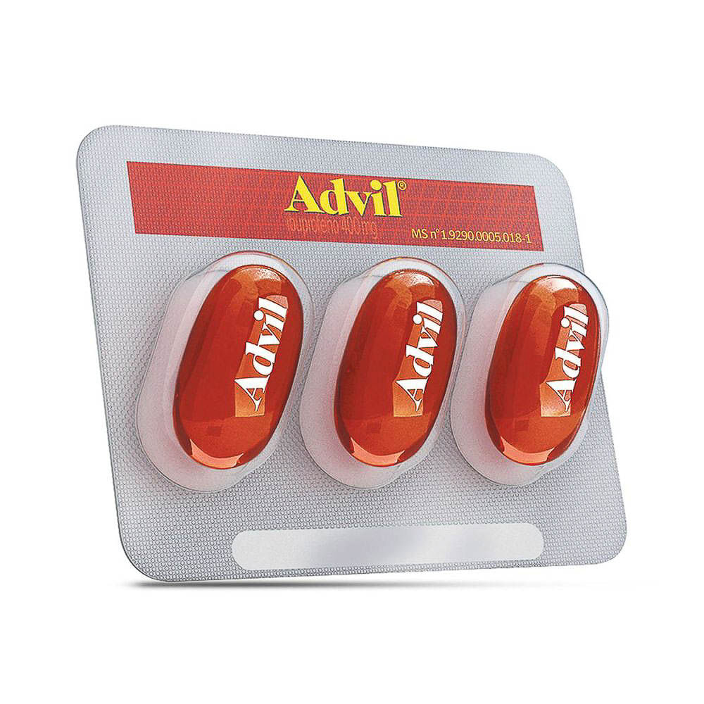 Advil 400mg Ibuprofeno com 3 Cápsulas Líquidas