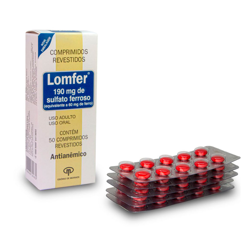 Lomfer 60mg com 50 Comprimidos Revestidos