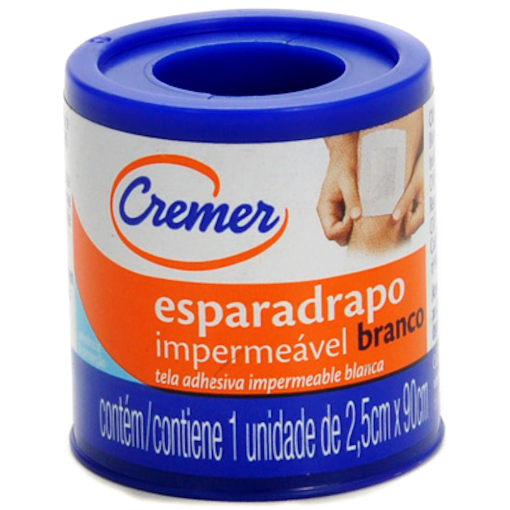 Esparadrapo Cremer Impermeável Branco 2,5cm x 90cm com 1 Unidade
