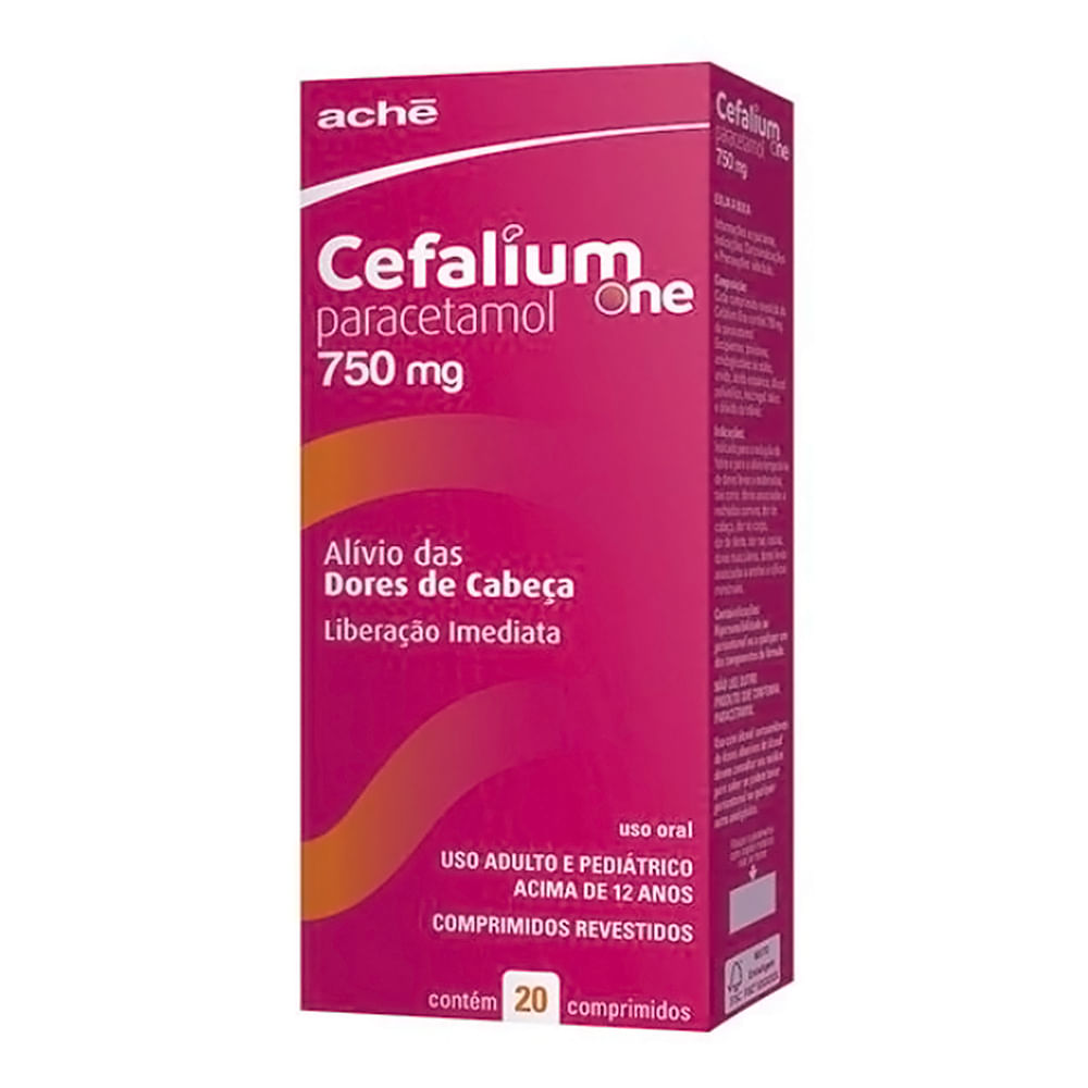 Cefalium One 750mg com 20 Comprimidos - Drogaria Araujo