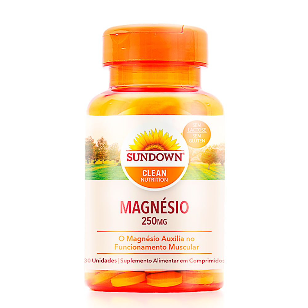 Magnésio 250mg Sundown Com 30 Comprimidos - Drogaria Araujo