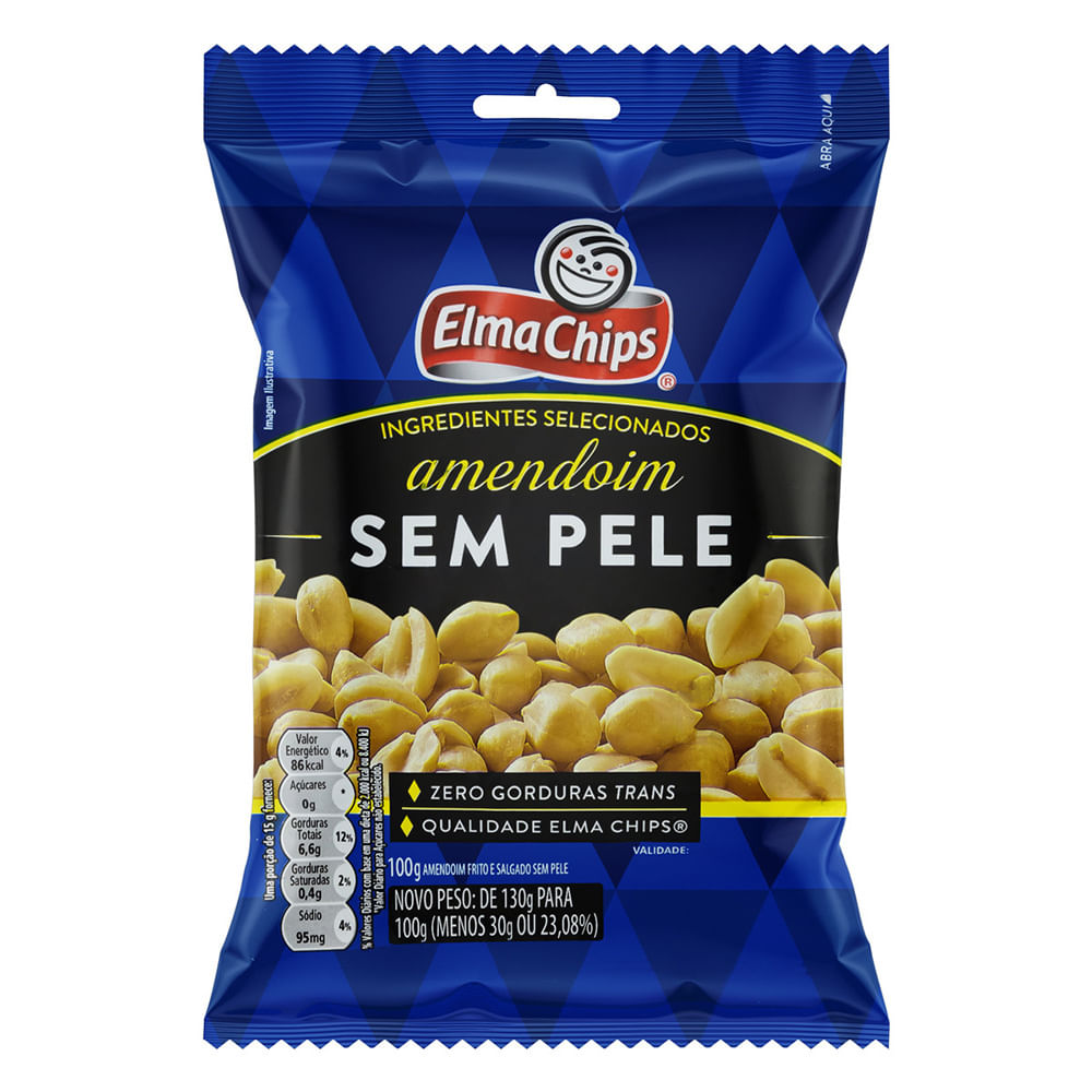 Amendoim Elma Chips Sem Pele 100g Drogaria Araujo