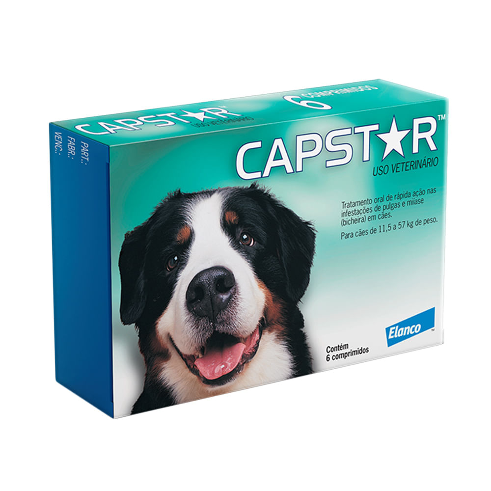 Capstar 57mg para Cães de 11,5 a 57kg em oferta Araujo Drogaria Araujo
