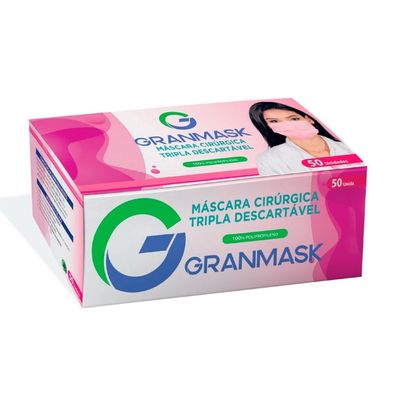 //www.araujo.com.br/mascara-descartavel-granmask-tripla-camada-rosa-com-elastico-50-unidades/p