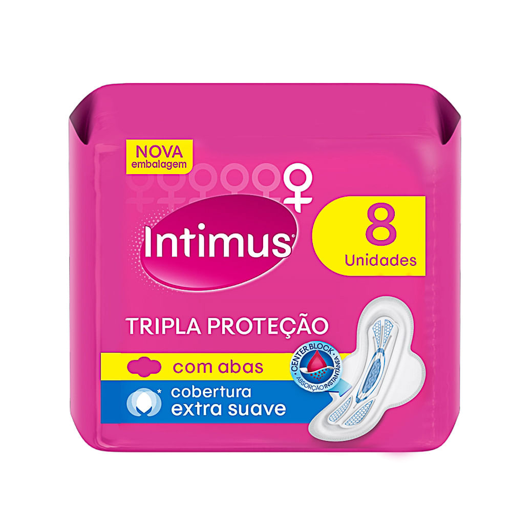 Absorvente Intimus Gel Tripla Proteção Cobertura Extra Suave Araujo Drogaria Araujo 1263