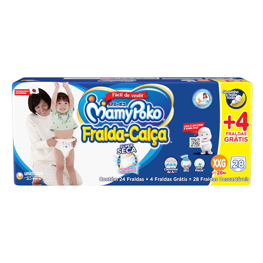 Fralda Calça MamyPoko Jumbo Tamanho XXG 28 Unidades em Oferta Araujo