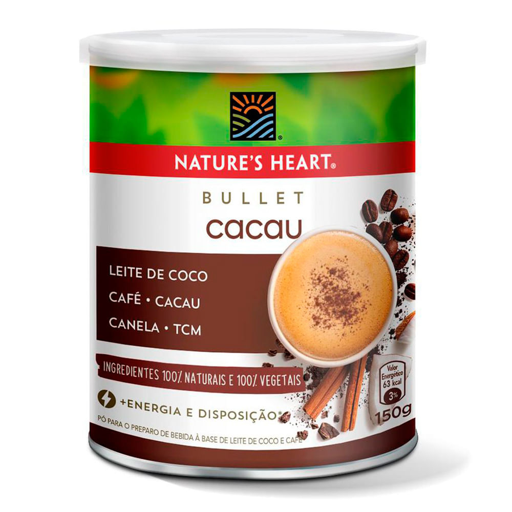 Cacau Em Pó Bullet Nature's Heart 150g Em Oferta | Araujo - Drogaria Araujo