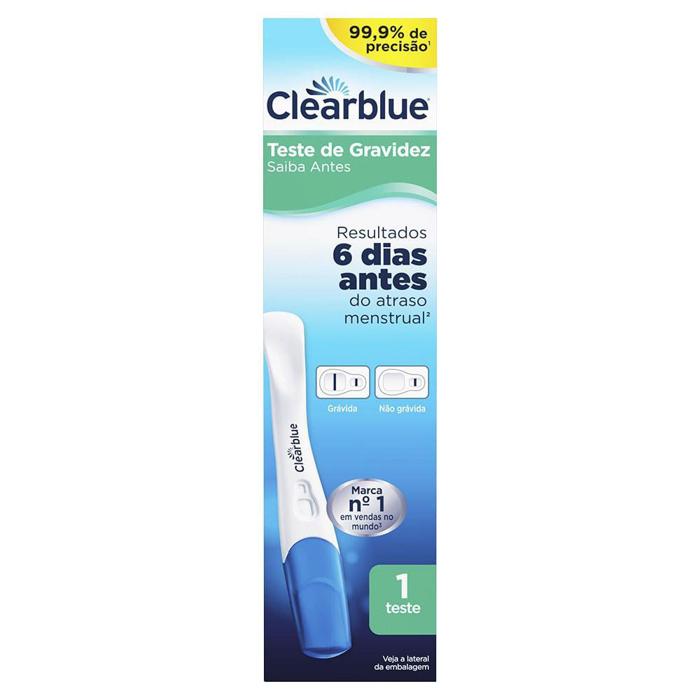 Teste De Gravidez Clearblue Saiba Antes 1 Unidade Drogaria Araujo 