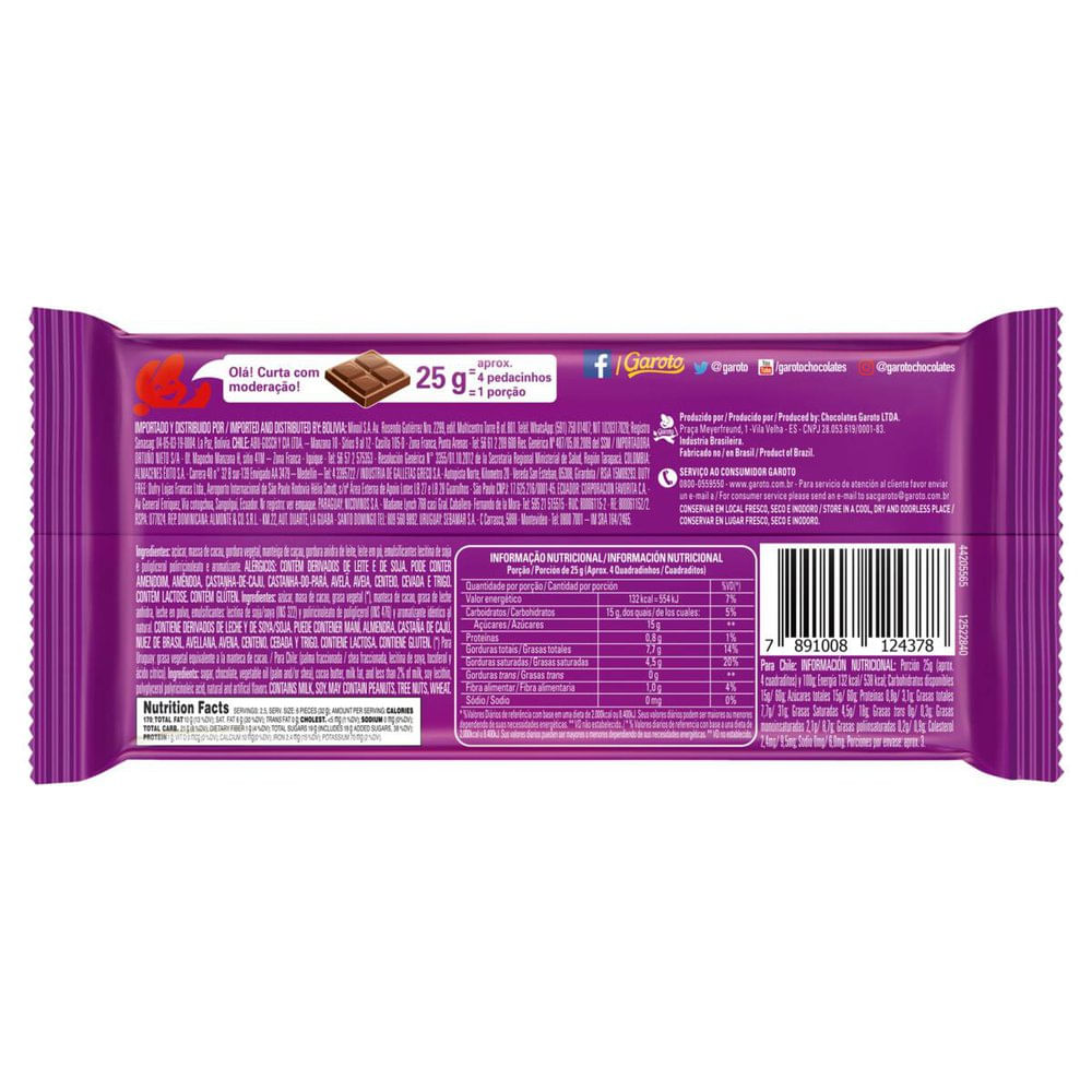 Chocolate Garoto Alo Doçura 80g em Oferta Araujo Drogaria Araujo