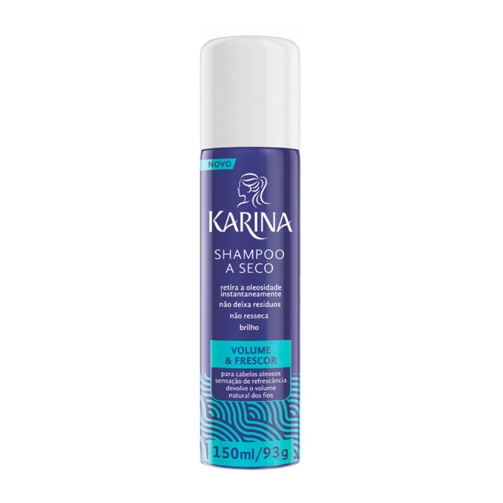 Shampoo a Seco Karina Volume e Frescor 150ml Drogaria Araujo