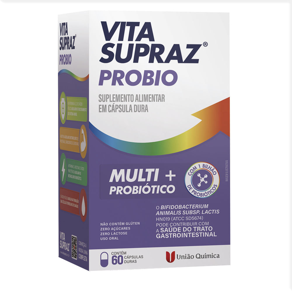 VitaSupraz Probio Multi + Probióticos com 60 Cápsulas Duras