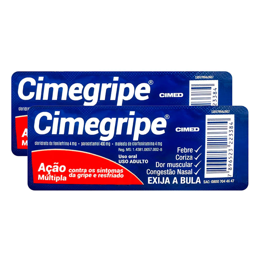 Kit 2 Antigripal Cimegripe 10 Capsulas
