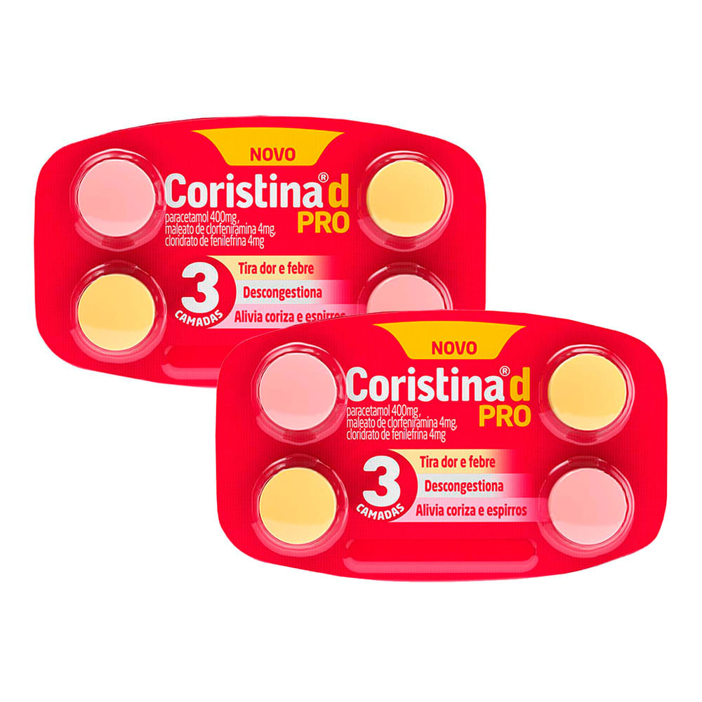 Kit 2 Coristina D PRO com 4 Comprimidos