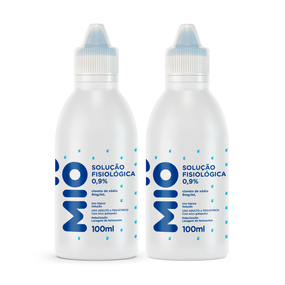 Kit 2 Soro Fisiológico 0,9% Mió com 100ml