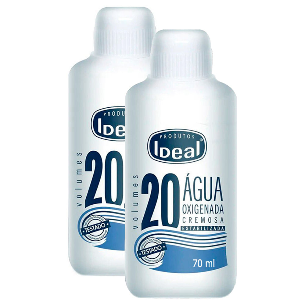 Kit 2 Água Oxigenada Ideal 20 Volumes com 70ml