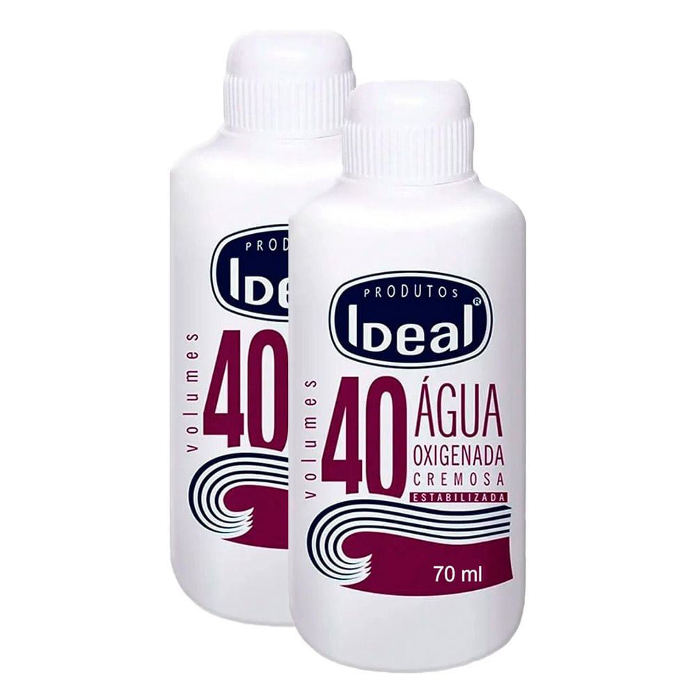 Kit 2 Água Oxigenada Ideal 40 Volumes com 70ml