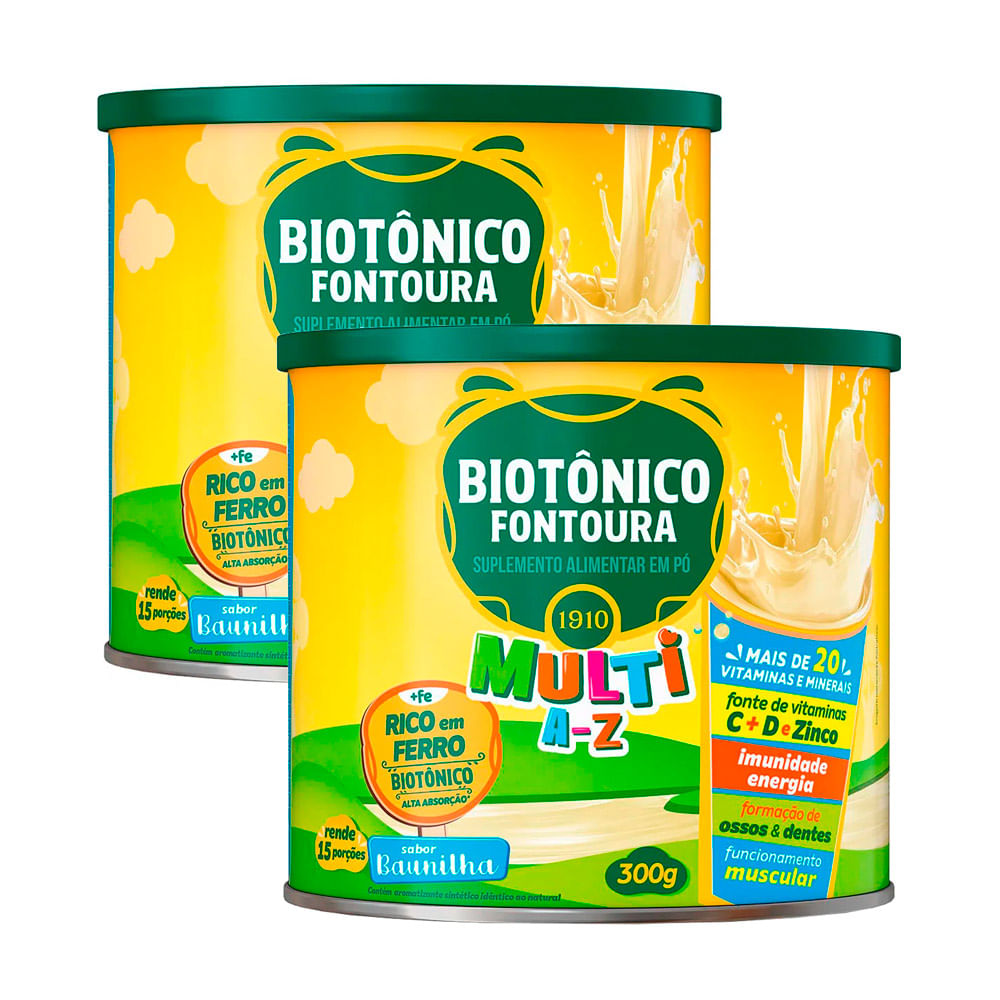 Biotônico Fontoura Multi A-Z Baunilha com 300g em Oferta | Araujo ...