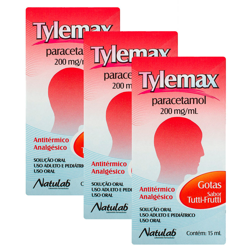Kit 3 Tylemax 200mg/ml Gotas com 15ml