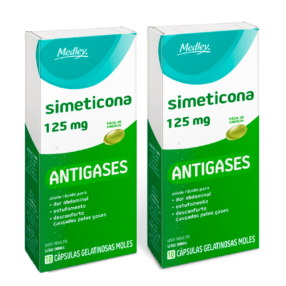 Kit 2 Simeticona 125mg Medley Genérico com 10 Cápsulas