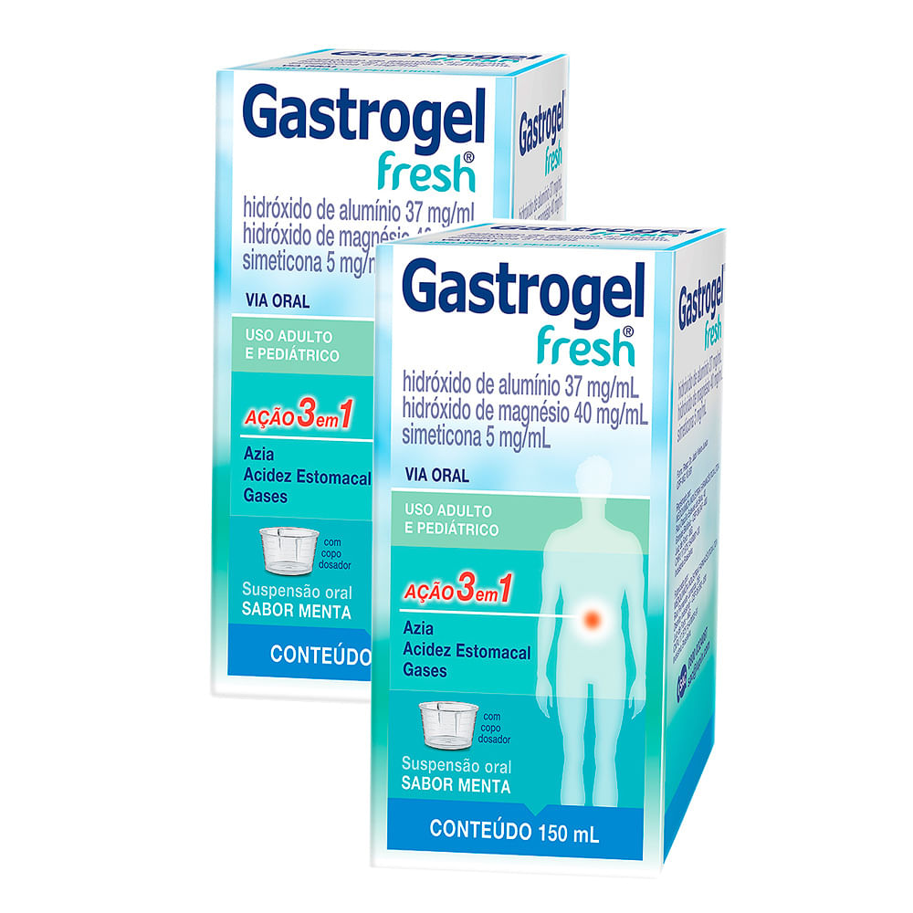 Kit 2 Gastrogel Fresh Suspensão 150ml Drogaria Araujo