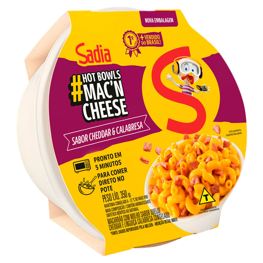 Mac'n Cheese Sadia Cheddar e Calabresa 350g Drogaria Araujo