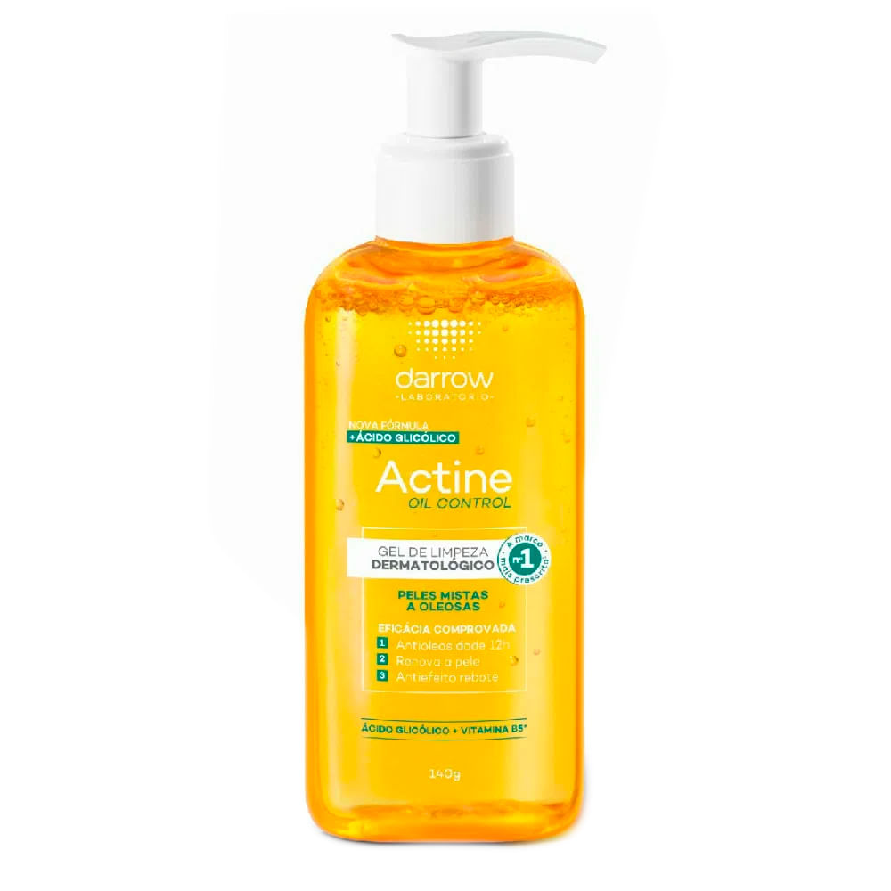 Actine Oil Control Gel De Limpeza Pele Mistas A Oleosas 140g - Drogaria ...